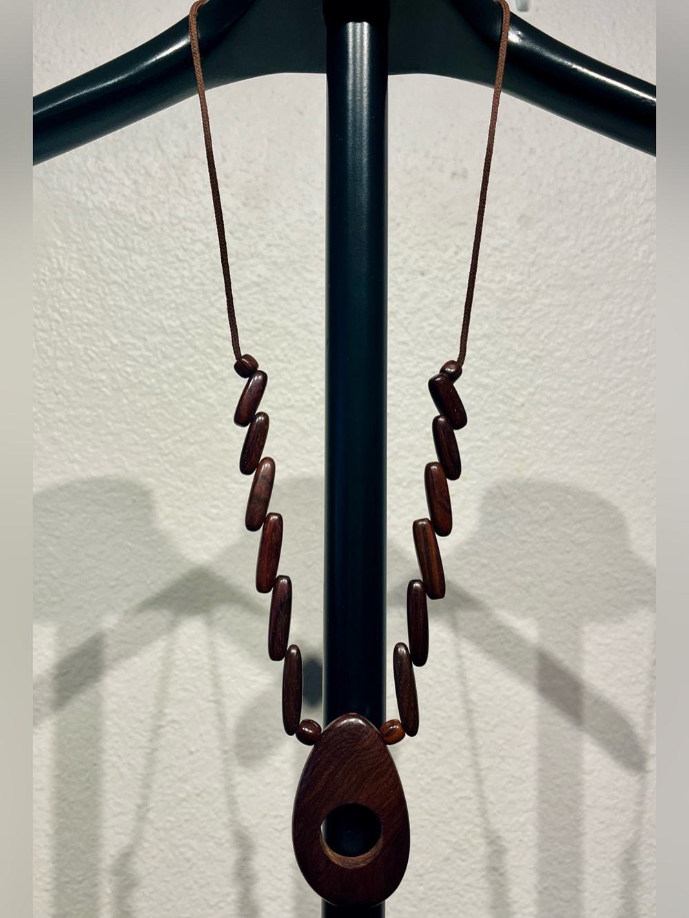 Handcrafted Brown Wooden Pendant Necklace